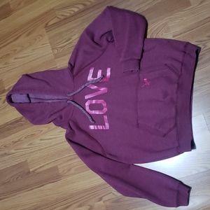 Womens American Eagle burgundy Love hoodie sweatshirt pullover L large